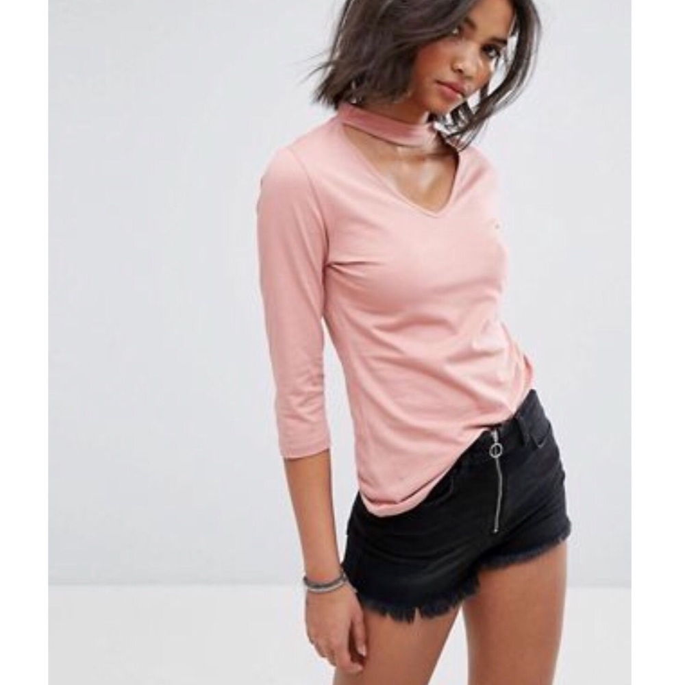 Only Choker Top Ash Rose / Dark Pink L NWOT